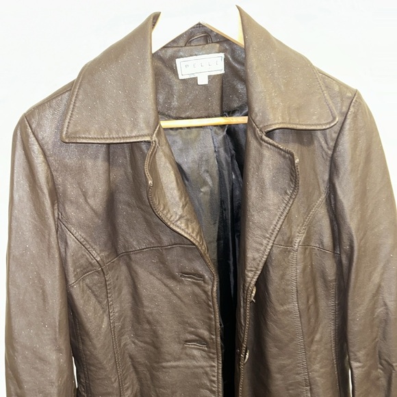 PELLE STUDIO Leather Vintage Trench Style Coat - Picture 2 of 10